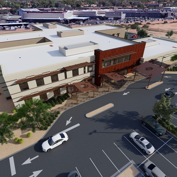 HonorHealth Behavioral Health Hospital - aerial view rendering